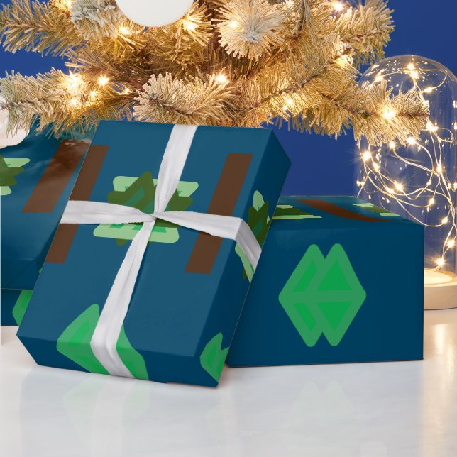 PAPEL DE REGALO REGALO _HERMOSO_KELLY_GREEN_OCEAN_BLUE_BROWN (Vacaciones)