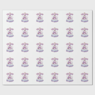 Papel De Regalo Regalo Idea Pegatina Pequeña Reina Unicornio Gran