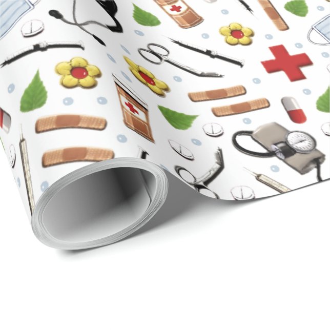 Papel De Regalo Regalo médico (Esquina del rollo)