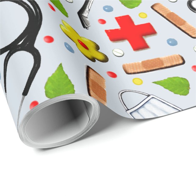 Papel De Regalo Regalo médico (Esquina del rollo)