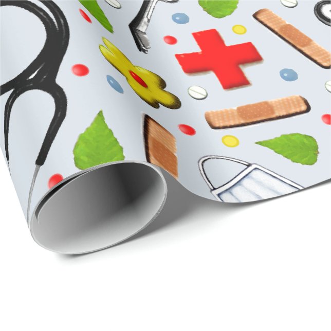 Papel De Regalo Regalo médico (Esquina del rollo)
