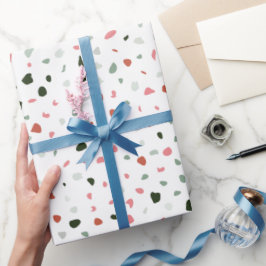 Papel De Regalo Regalo minimalista Pastel Rubor Gris rosa Terrazzo