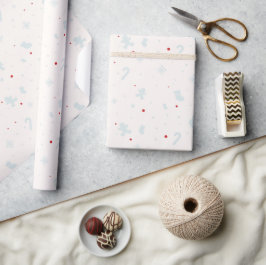 Papel De Regalo Regalo Minimalista suave de la temporada de invier