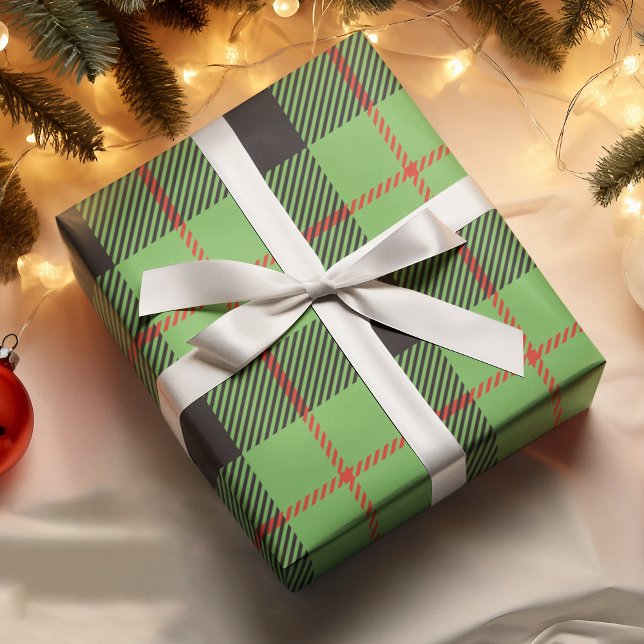 Papel De Regalo Regalo moderno de plástico rojo y verde de vacacio (Subido por el creador)