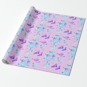 Papel De Regalo Regalo navideño acuático acogedor para hacer patin