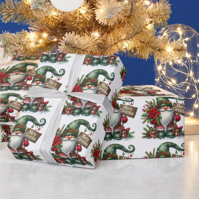 Papel De Regalo Regalo navideño con decoraciones (Vacaciones)