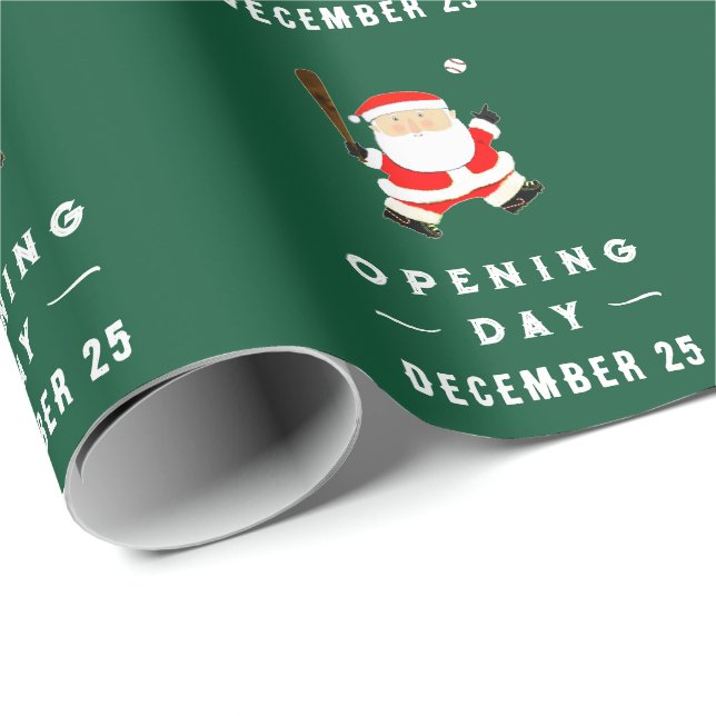 Papel De Regalo Regalo navideño creativo de Navidades de béisbol (Esquina del rollo)