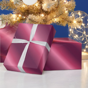 Papel De Regalo Regalo Navideño de cumpleaños de Burdeos Brillante