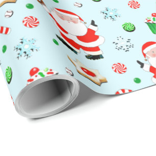 Papel De Regalo Regalo navideño de Navidades de béisbol