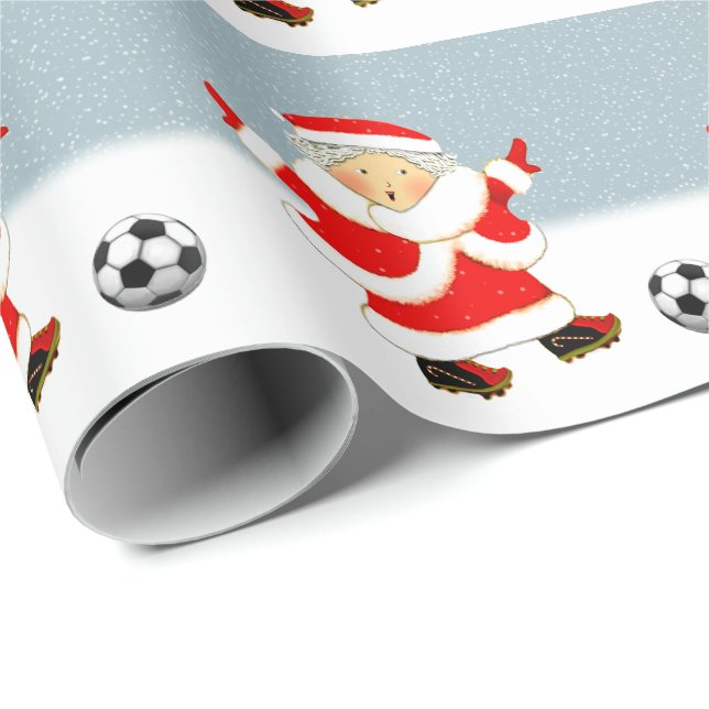 Papel De Regalo Regalo navideño de Navidades de fútbol (Esquina del rollo)