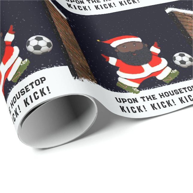 Papel De Regalo Regalo navideño de Navidades de fútbol (Esquina del rollo)