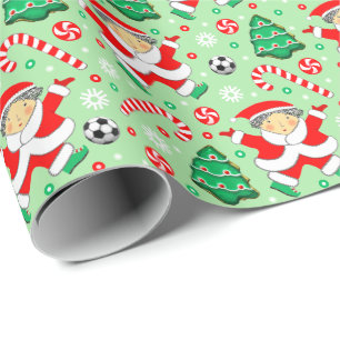 Papel De Regalo Regalo navideño de Navidades de fútbol chicas