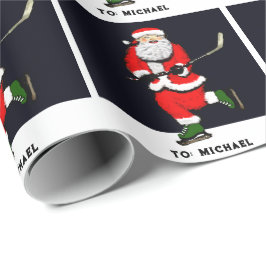 Papel De Regalo Regalo navideño de Navidades de hockey