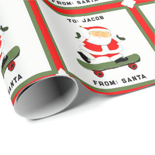 Papel De Regalo Regalo navideño de Navidades de patinaje