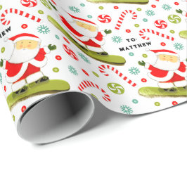 Papel De Regalo Regalo navideño de Navidades de Snowboard