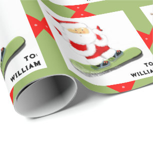 Papel De Regalo Regalo navideño de Navidades de Snowboard