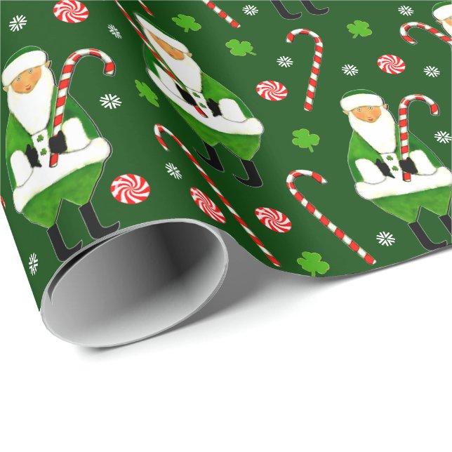 Papel De Regalo Regalo navideño de Navidades irlandeses (Esquina del rollo)