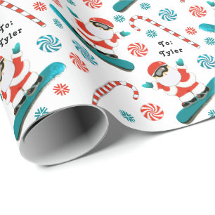 Papel De Regalo Regalo navideño de Snowboard