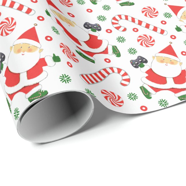 Papel De Regalo Regalo navideño de videojuegos (Esquina del rollo)