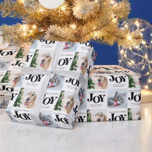 Papel De Regalo Regalo navideño del Mascota fotográfico JOY