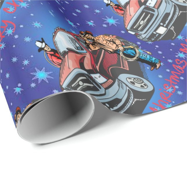 Papel De Regalo Regalo occidental del navidad del vaquero del (Esquina del rollo)