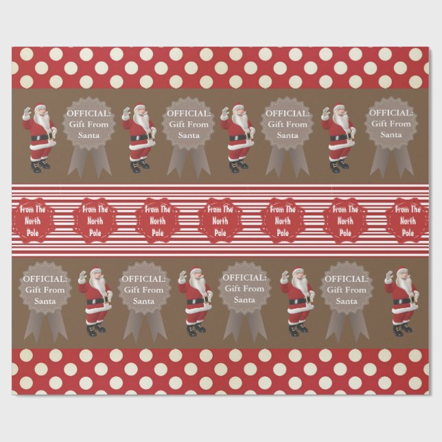 Papel De Regalo Regalo oficial de Santa Claus (Superficie plana)