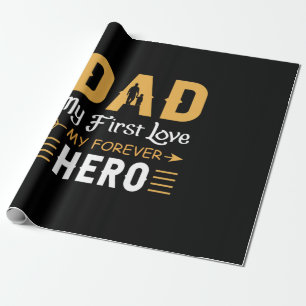 Papel De Regalo Regalo para abuelo   Papá mi héroe para siempre