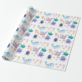 Papel De Regalo regalo para baby shower bajo el mar