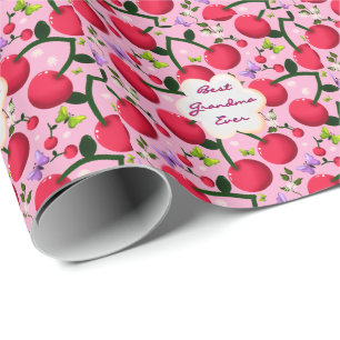 Papel De Regalo Regalo personalizado con patrón de flor de cerezo 