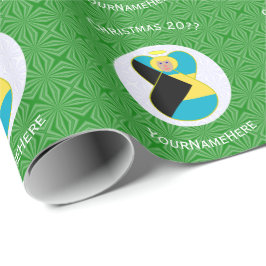 Papel De Regalo Regalo personalizado de ángel de Navidades de band