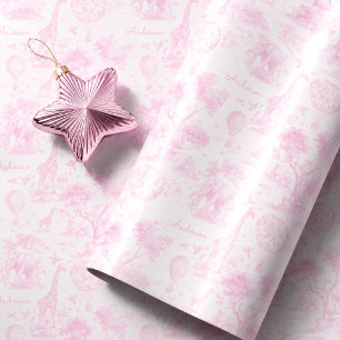 Papel De Regalo Regalo personalizado de baby shower safari toile r
