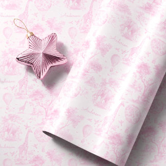 Papel De Regalo Regalo personalizado de baby shower safari toile r
