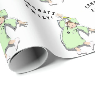 Papel De Regalo Regalo personalizado de graduación de enfermeras