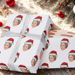 Papel De Regalo Regalo personalizado de Navidades de foto de cara