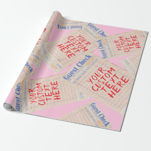 Papel De Regalo Regalo Personalizado de Verificación de Invitado