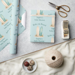 Papel De Regalo Regalo Personalizado para Fiesta de Bebé a Bordo