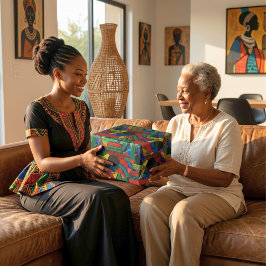 Papel De Regalo Regalo Tribal Africano Americano Abstracto Vibrant