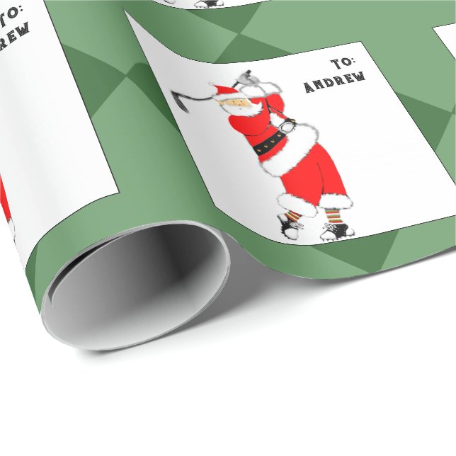 Papel De Regalo Regalo único de golf para Navidad (Esquina del rollo)