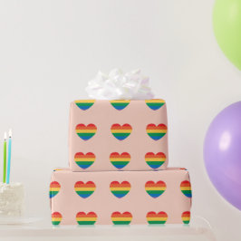 Papel De Regalo Regalos de Autismo Corazones de Arcoíris Coloridos