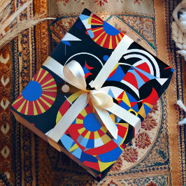 Papel De Regalo Regalos de Carnaval festivo de Kaleidoscope geomét
