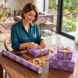 Papel De Regalo Regalos de fiesta de Nochevieja persa Nowruz Viole