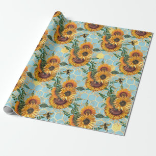 Papel De Regalo Regalos de girasol   Brillante Como Girasol