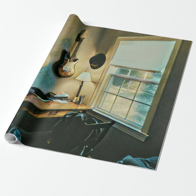 Papel De Regalo Regalos de guitarra para novia (Desenrollado)
