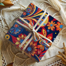 Regalos de jubilación florales de paisley bohemio 