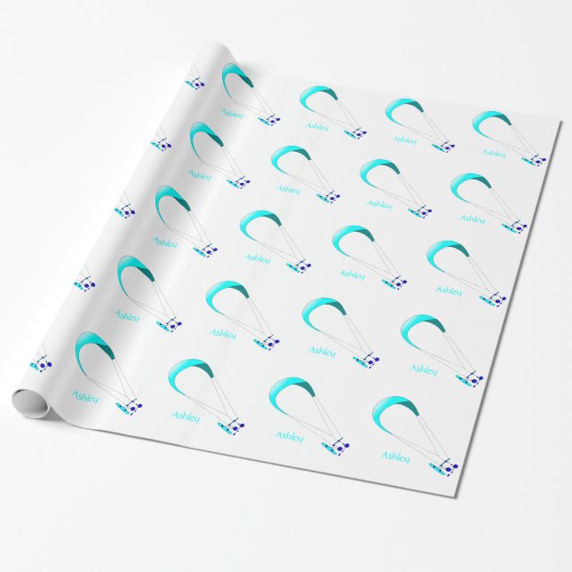 Papel De Regalo Regalos de Kiteboarding Kitesurfing (Desenrollado)