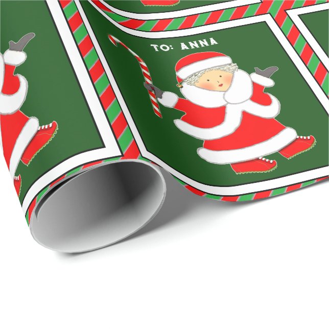 Papel De Regalo Regalos de la Sra. Claus (Esquina del rollo)