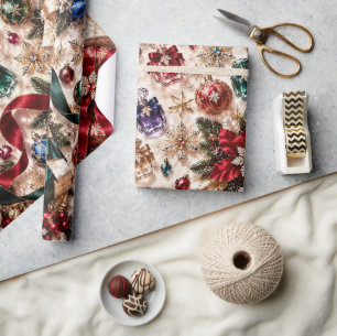 Papel De Regalo Regalos de Navidad de Joyas de Lujo