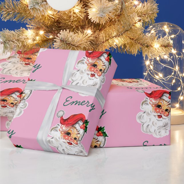 Papel De Regalo Regalos de Navidad de Santa Face personalizados (Vacaciones)