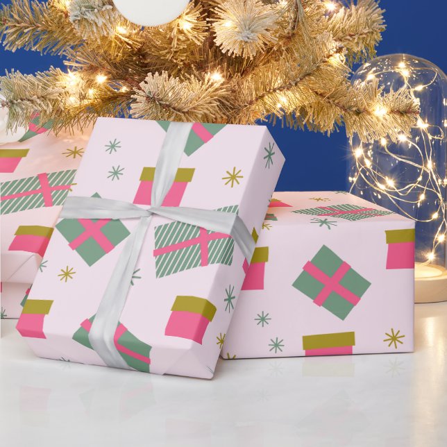 Papel De Regalo Regalos de Navidad y copos de nieve para Navidades (Vacaciones)