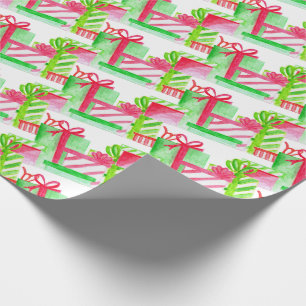 Papel De Regalo Regalos de Navidades de acuarela